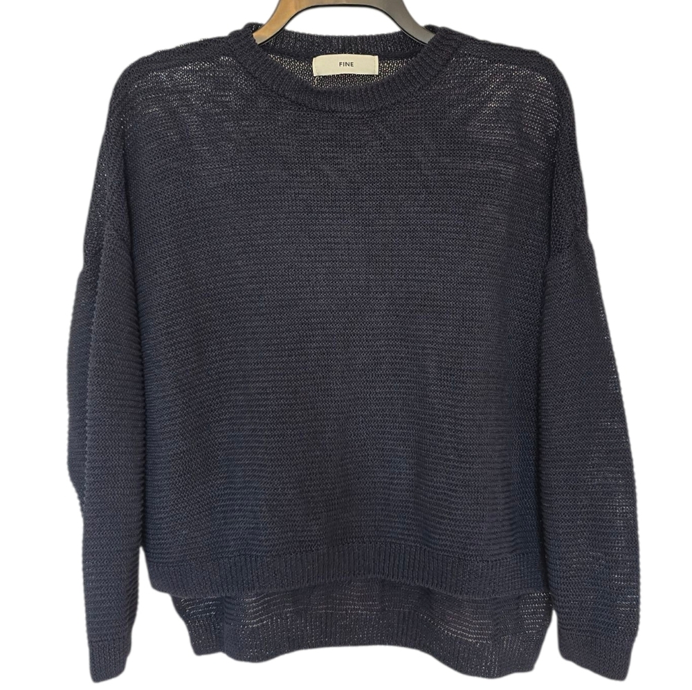 3/$15 Fine Blue Chunky Open Knit Oversized Sweater Size Medium